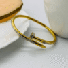 Anti tarnish Stone Nail bangle bracelet