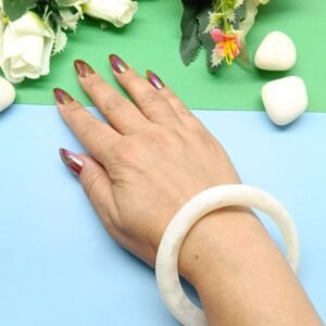 White Bangle Bracelet for Women