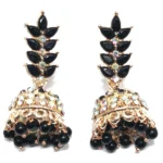 Gold-Tone Traditional Leaf Jhumka Earrings