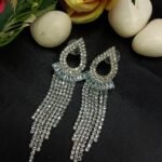 Silver-Plated Tassel Dangle Earrings