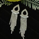 Silver-Plated Tassel Dangle Earrings Silver-Plated Tassel Dangle Earrings