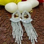 Silver-Plated Tassel Dangle Earrings