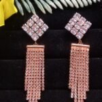 Rose Gold Dangle Earring for Women and Girls