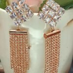 Rose Gold Dangle Earring for Women and Girls