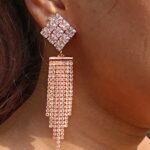 Rose Gold Dangle Earring for Women and Girls