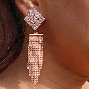 Rose Gold Dangle Earring for Women and Girls
