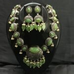 Resin Stone Opera Necklace Set