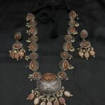 Acrylic Brown Resin Beads Opera Necklace Set
