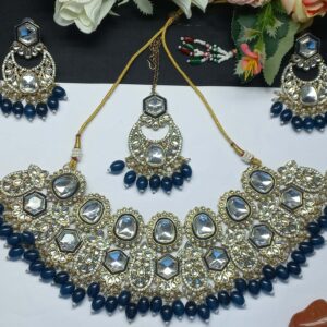 Gold Plated Kundan studded Necklace Set