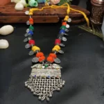 German Silver Multi Stone Necklace
