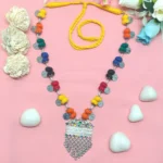 German Silver Multi Stone Necklace