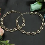 Elegant Metallic Cowrie Shell Anklet