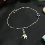 Evil Eye & Elephant Charm Design Anklet