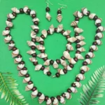 Seashell and Wooden Bead Matinee Necklace Set