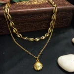 Minimal Aesthetic Multilayer Shell Necklace