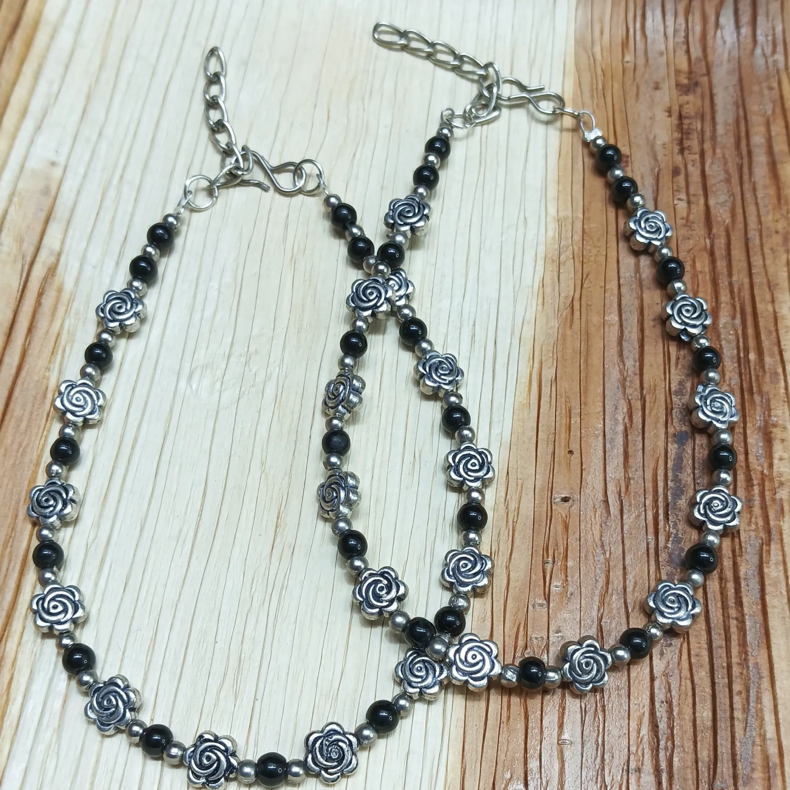Silver-Tone German Silver Anklets for Women