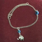 Evil Eye & Elephant Charm Design Anklet