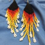 Handcrafted Embroidered beaded Earrings