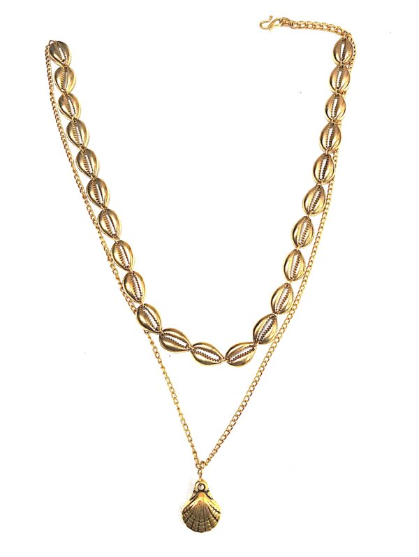 Minimal Aesthetic Multilayer Shell Necklace