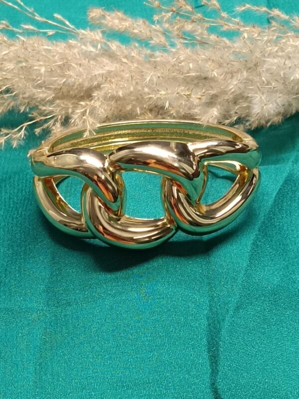 Bold Gold-Tone Chain Link Bracelet for Women