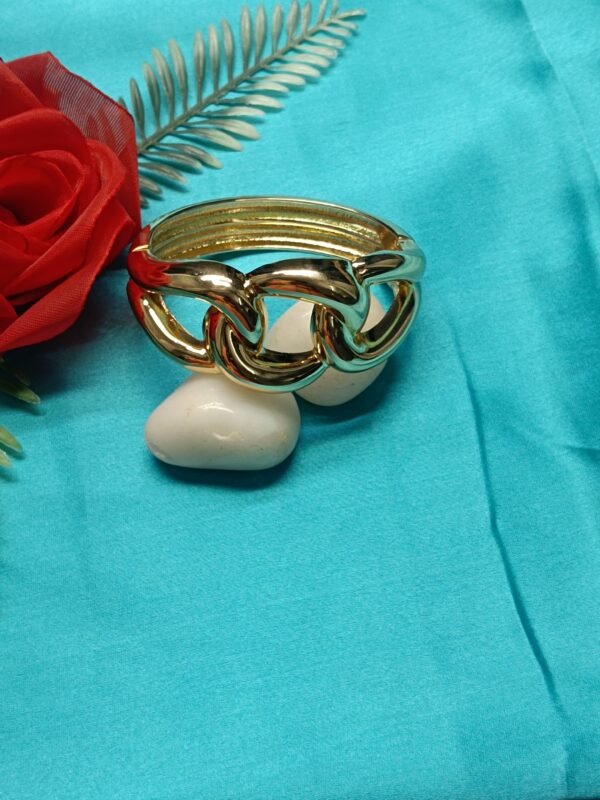 Bold Gold-Tone Chain Link Bracelet for Women