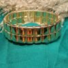Gold-Tone Grid Link Bracelet for Women