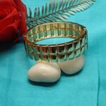 Gold-Tone Grid Link Bracelet for Women