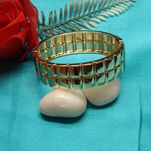 Gold-Tone Grid Link Bracelet for Women