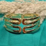 Gold-Toned Triple Band Cuff Bracelet