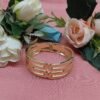 Gold-Toned Triple Band Cuff Bracelet
