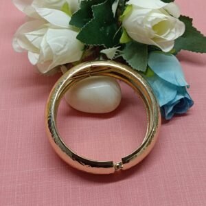 Hammered Gold-Tone Wide Cuff Bracelet