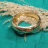 Hammered Gold-Tone Wide Cuff Bracelet