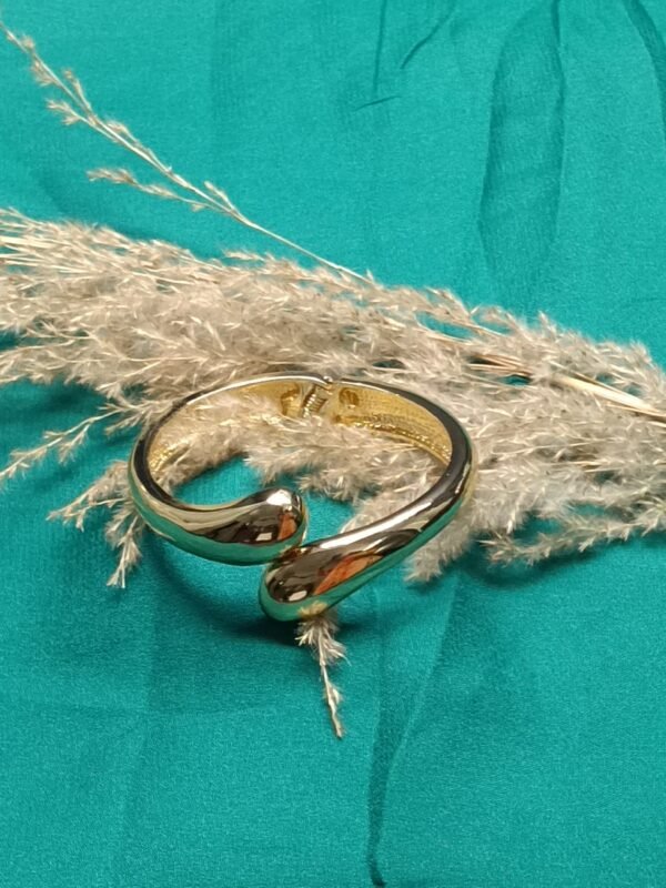 Elegant Gold-Tone Open Cuff Bracelet