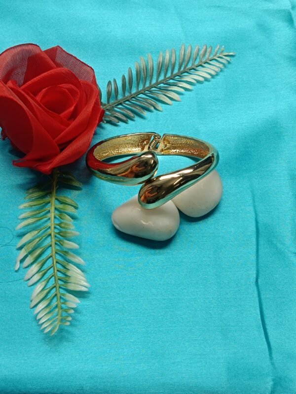Elegant Gold-Tone Open Cuff Bracelet