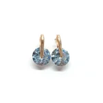 Elegant Gold-Toned Crystal Drop Earrings