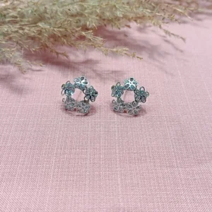Delicate Circular Stud Earrings for Girls