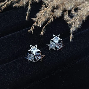 Layered Star Drop Earrings for Girls