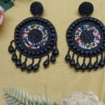 Beaded Dark Drop Traditional Jhumka