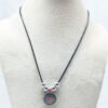 Filigree Pendant Necklace with Red Stones