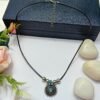 Sun-Inspired Pendant Necklace with Turquoise Stones