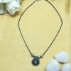 Sun-Inspired Pendant Necklace with Turquoise Stones