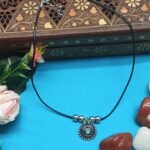 Sun-Inspired Pendant Necklace with Turquoise Stones