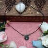 Bohemian Green & Silver Beaded Pendant Necklace
