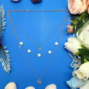 Elegant Layered Silver Necklace for Women