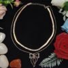 Elegant Rose Gold Bow Double-Layer Necklace