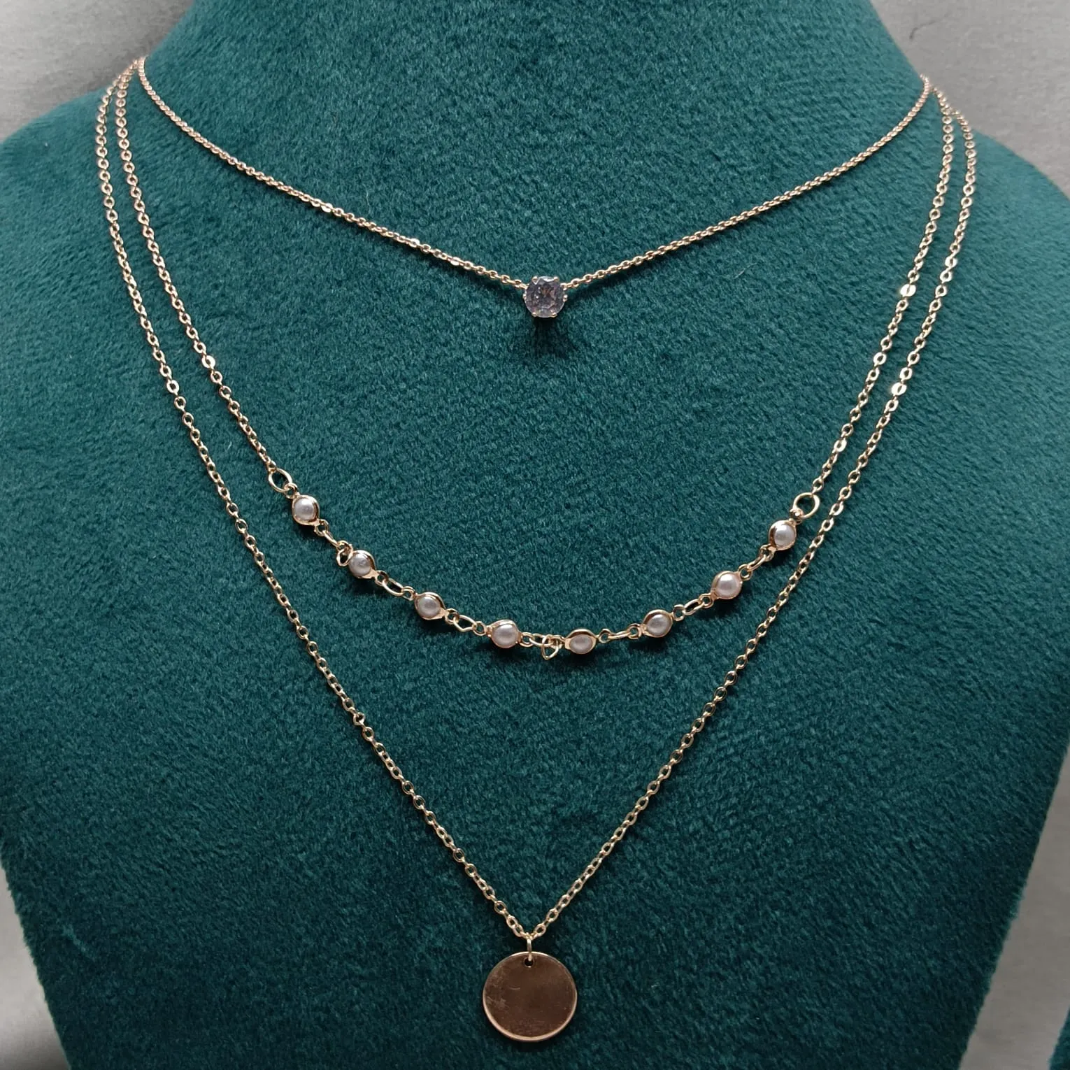Stylish Rose gold Multi-layered Pendant