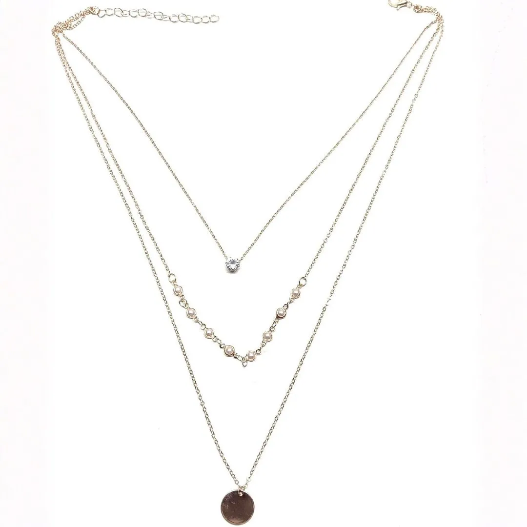 Stylish Rose gold Multi-layered Pendant