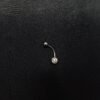 Curved Barbell with Crystal Cluster