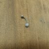 Curved Barbell with Crystal Cluster