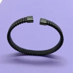 Adjustable Open Band Mesh Cuff Bracelet